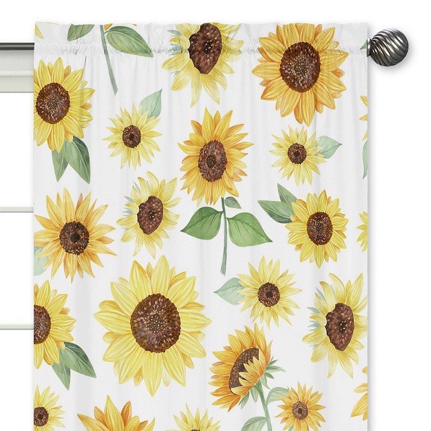 2pc Sweet Jojo Designs Sunflower Kids x27 Window Panel