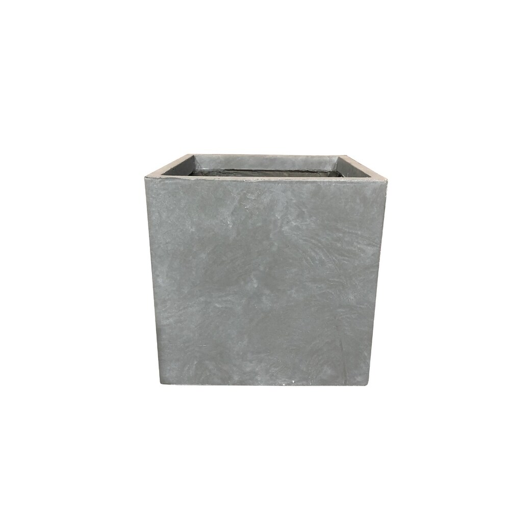 Durx litecrete Lightweight Concrete Modern Square Cement Color Planter  Small   9.8'x9.8'x9.8'