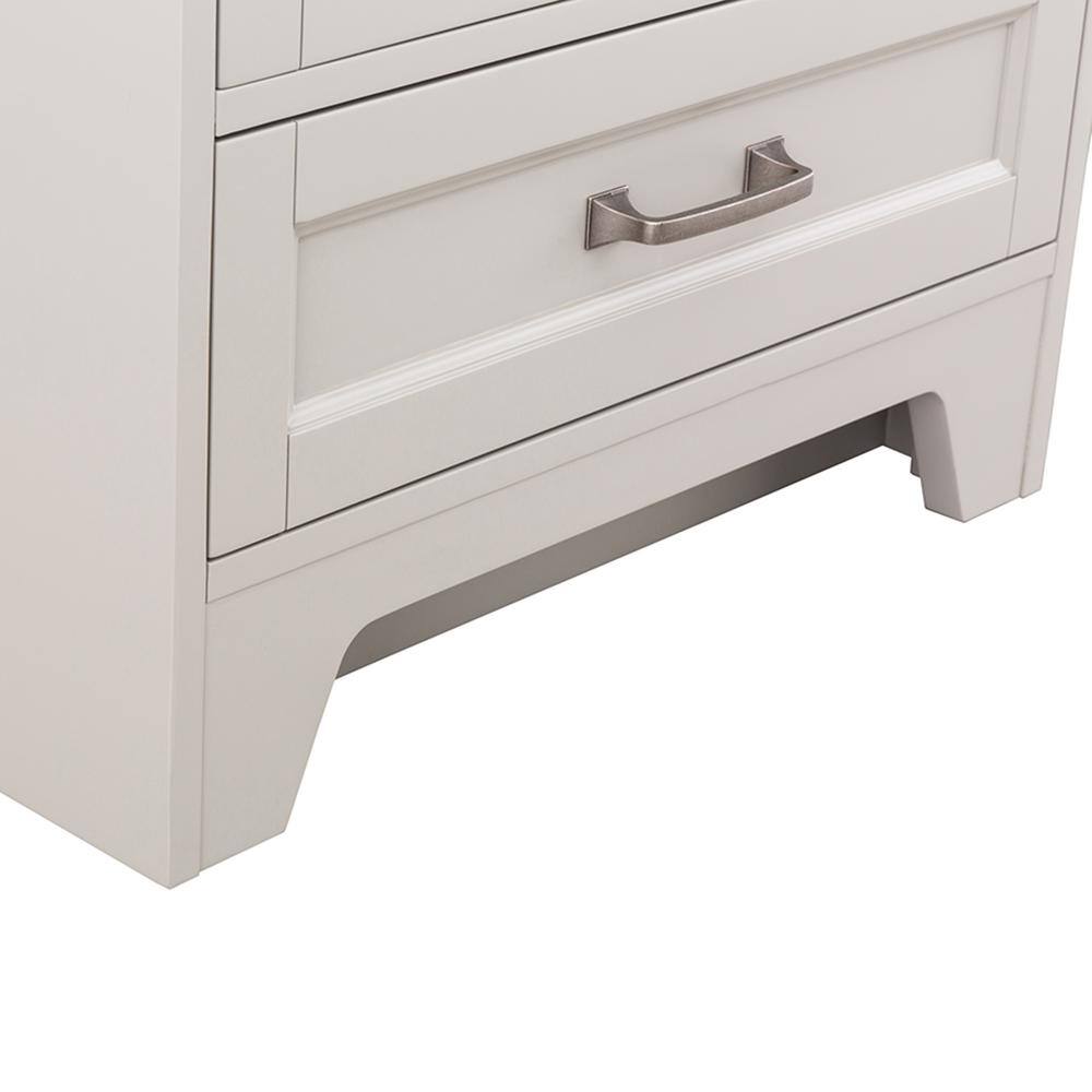 Home Decorators Collection Evie 24 in. W x 18 in. D Vanity Cabinet in Grey with Vitreous China Vanity Top in White with White Sink EIGVT2418D