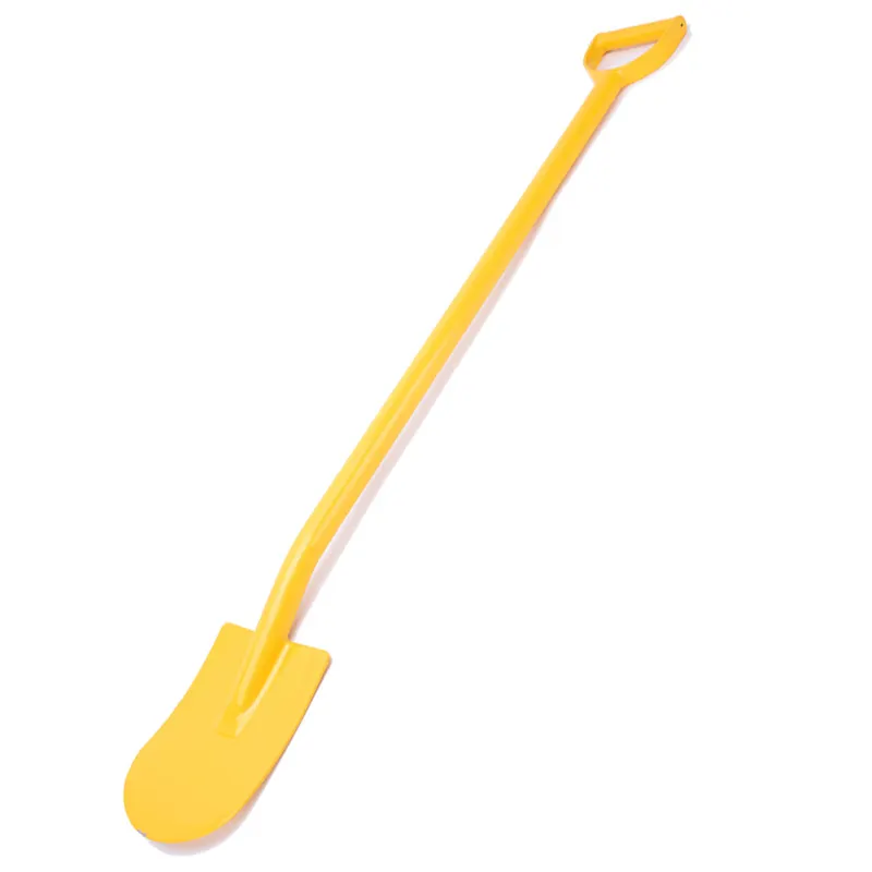 Sustainable fence tool steel yellow short handle digging spade