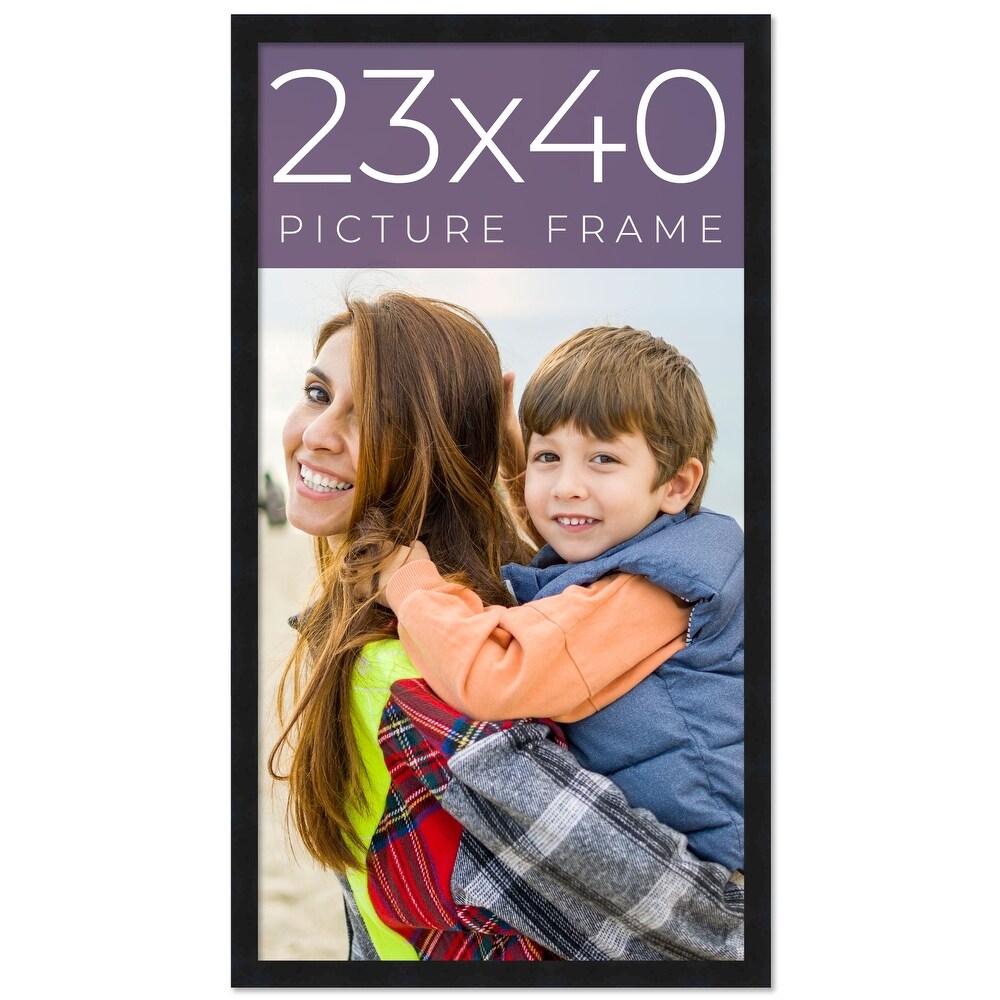 23x40 Black Picture Frame   Wood Picture Frame Complete with UV