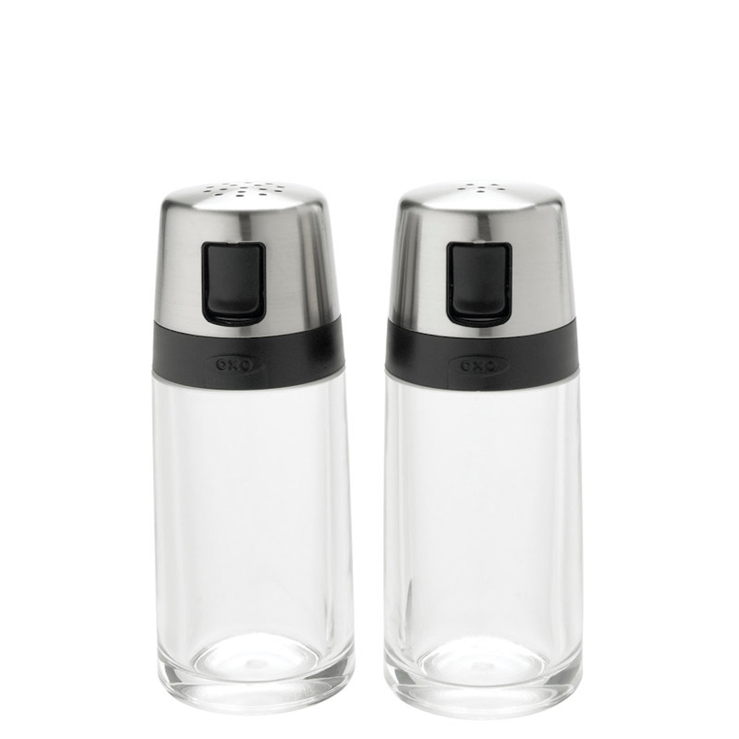 OXO Good Grips Silver/Clear Plastic Salt and Pepper Shaker Set 3 oz