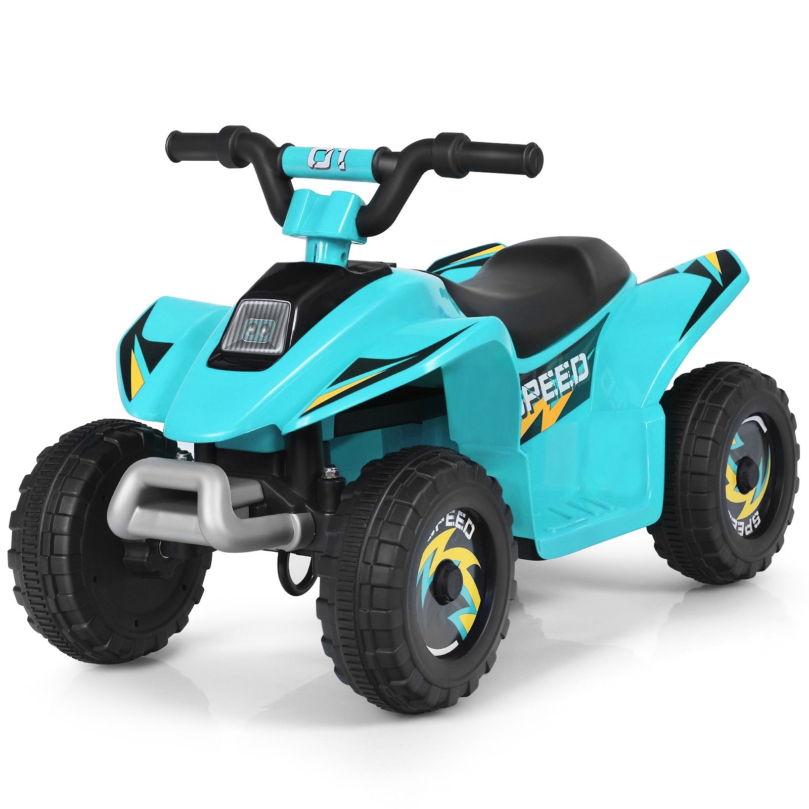 Costzon Ride on ATV, 6V Battery Powered Electric Quad, High/Low Speeds, Forward/ Reverse Switch