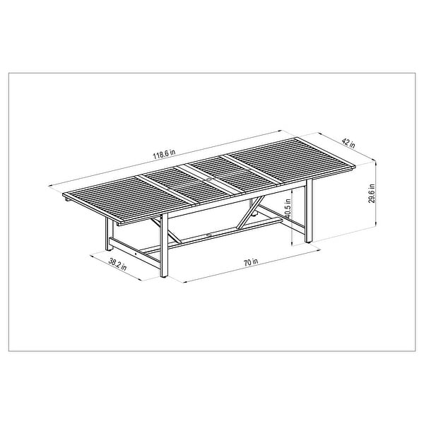 LifestyleGarden 9pc Teak Finish Outdoor Patio Dining Set