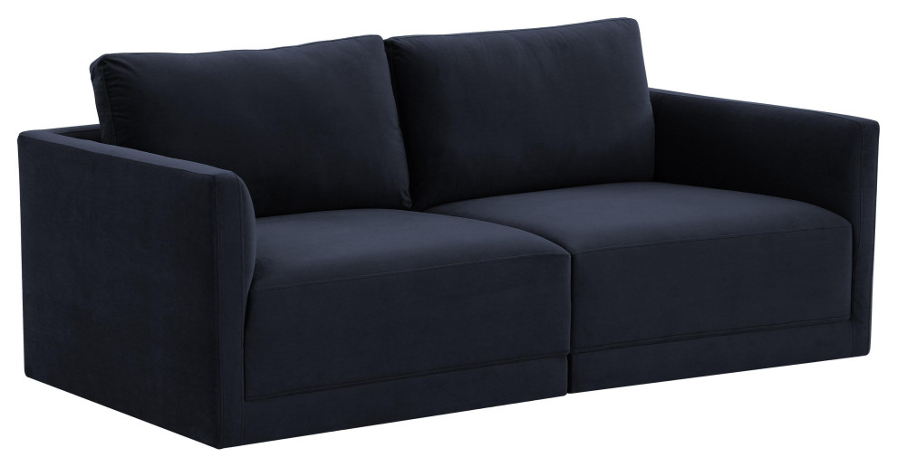 Willow Navy Modular Loveseat   Transitional   Loveseats   by First of a Kind USA Inc  Houzz