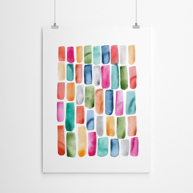 Americanflat Modern Abstract Colorful Brushstrokes By Lisa Nohren Poster