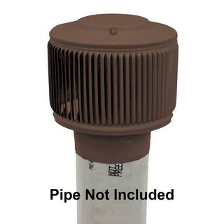 Active Ventilation 4 in. D Aluminum Aura PVC Static Roof Vent Cap Exhaust with Adapter for Sch. 40 or Sch. 80 PVC Pipe in Brown AV-4-PVC-BR