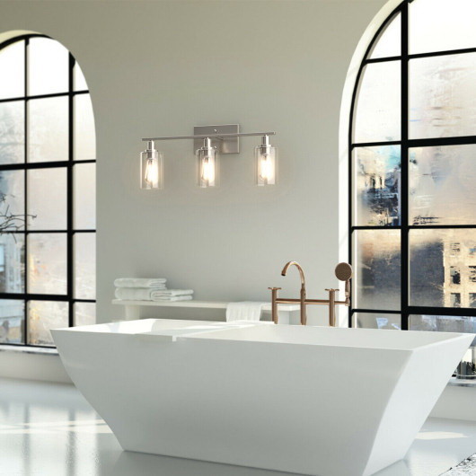 Costway 04925176 3 Light Modern Bathroom Wall Scon...