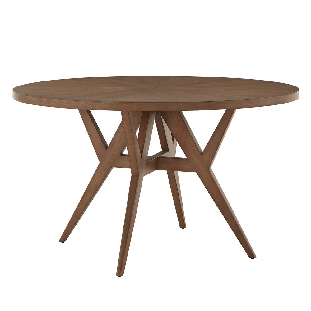 Sheeba Round Mid Century Modern Walnut 5 piece Dining Set by iNSPIRE Q Modern