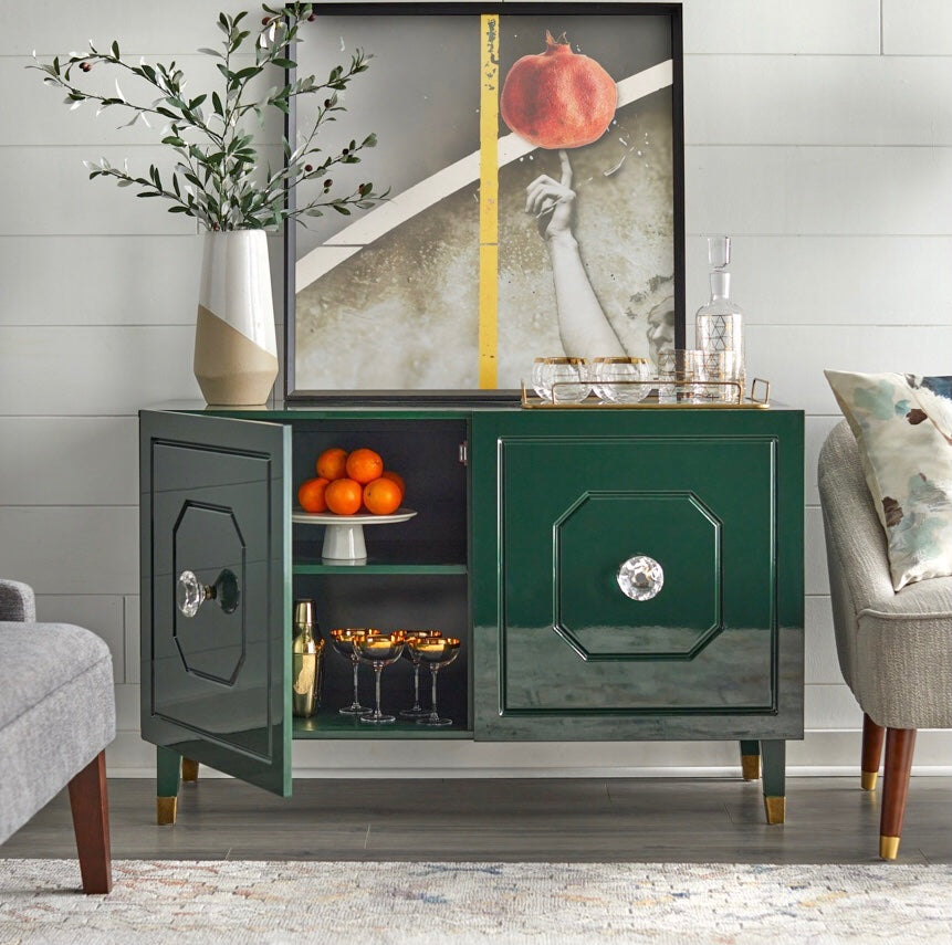 angelo:HOME TV Console/Buffet Cabinet - Jaslene (green)