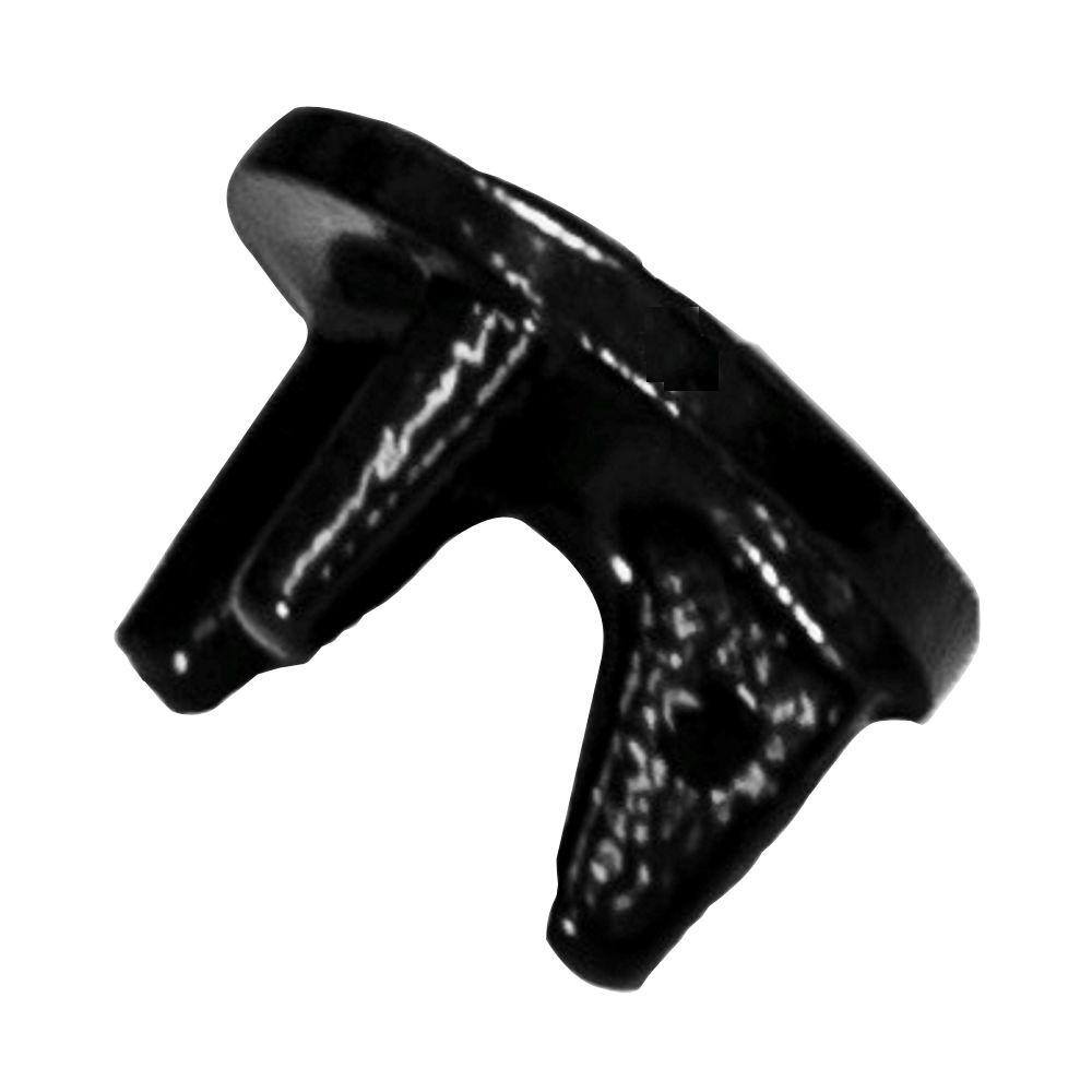 EZ Handrail Textured Black Aluminum Hand Rail End Cap EZA410-HB