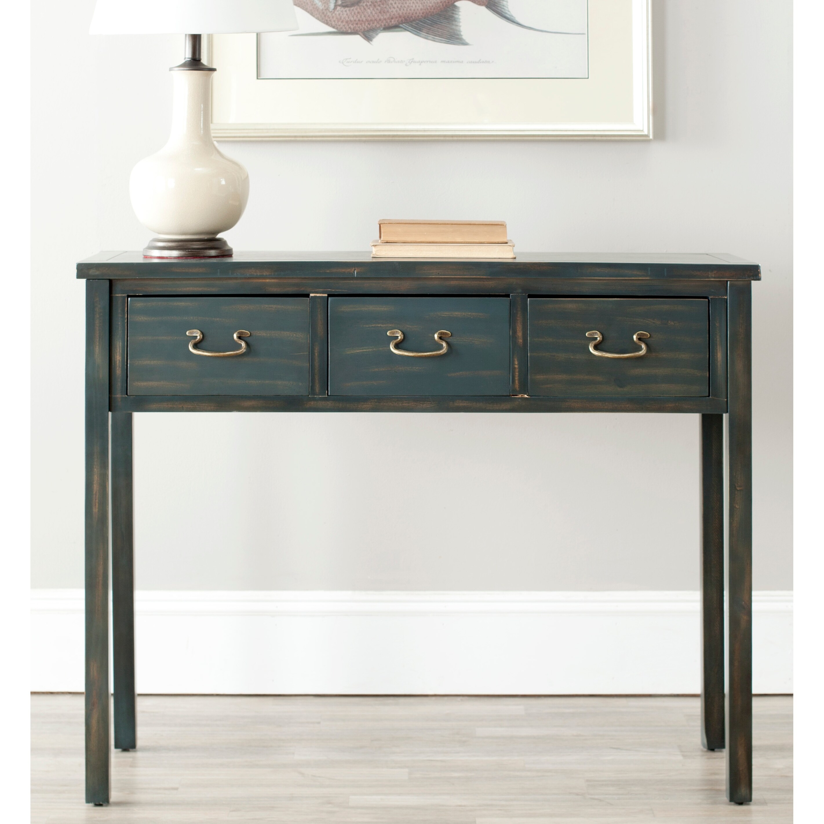 SAFAVIEH Cindy Teal Console Table