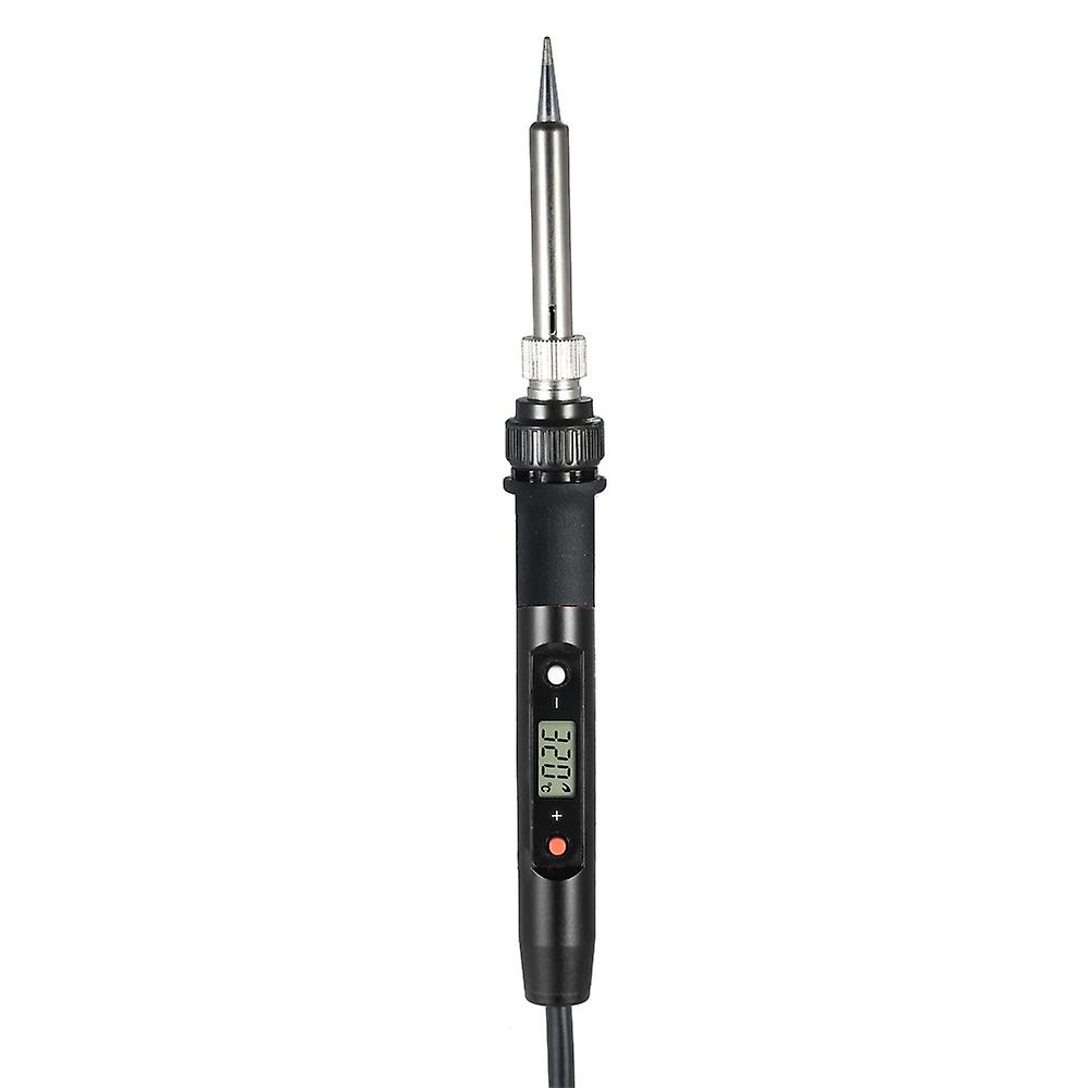 80w Professional Lcd Digital Temperature Adjustable Electric Soldering Iron Tool Lead-free Mini Soldering Station Black