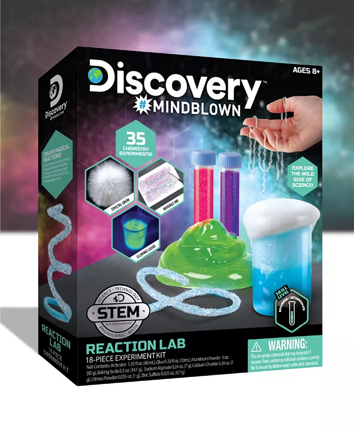 Discovery #MINDBLOWN Discovery Mindblown Reaction Lab Chemistry Set  18-Piece Experiment Kit