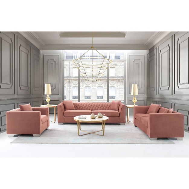 Cambridge Contemporary Sofa Steel blush Armen Living