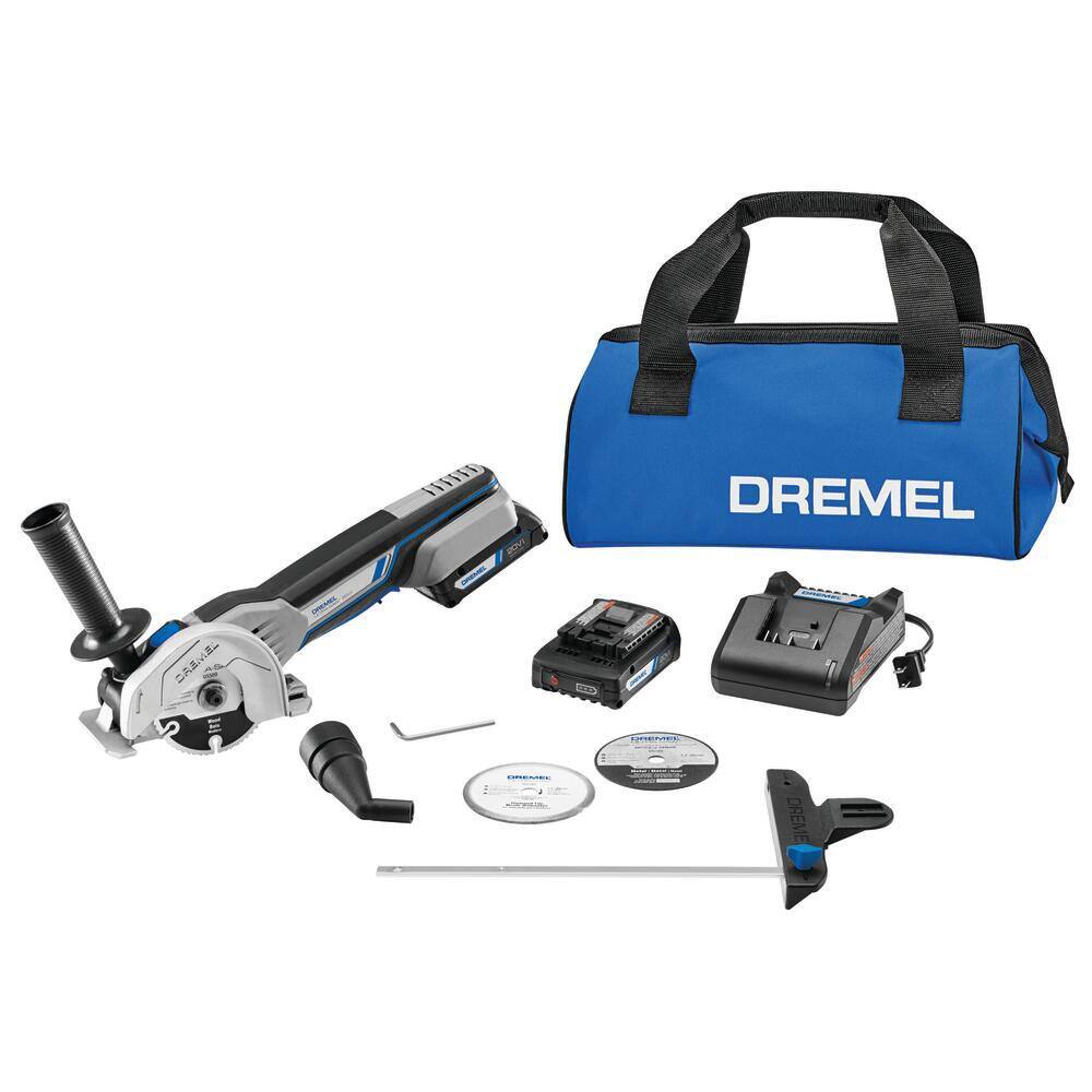 Dremel Ultra-Saw 20V MAX Cordless Compact Saw Tool with Ultra-Saw 4 in. Premium Carbide Wood and Plastic Cutting Wheel US20V02+US50001