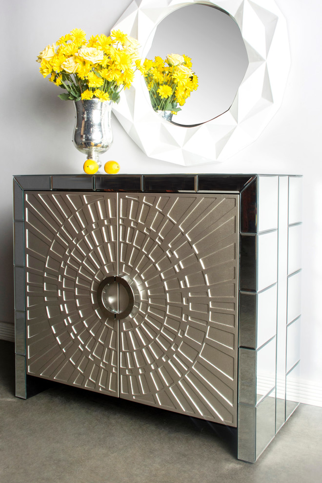 La Croisette Mirrored Cabinet   Contemporary   Accent Chests And Cabinets   by Statements by J  Houzz