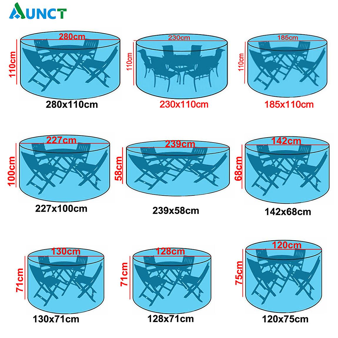 Born Pretty Outdoor Garden Furniture Cover Round Table Chair Set Waterproof Oxford Wicker Sofa Protection Patio Rain Snow Dustproof Covers