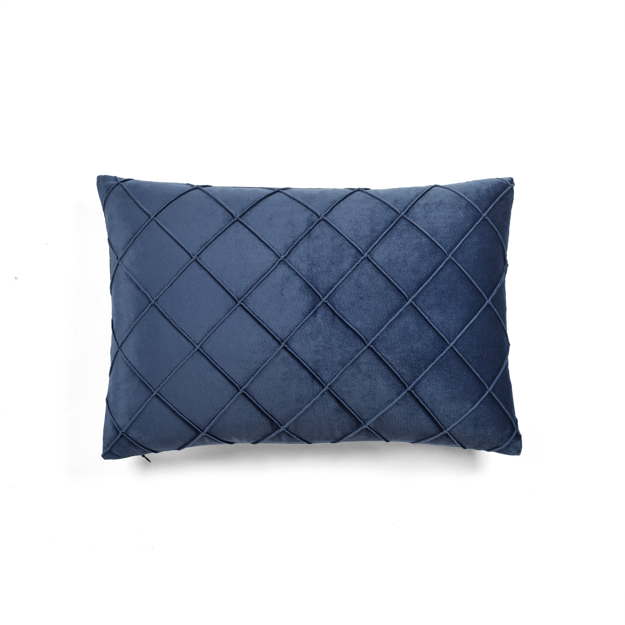 Velvet Diamond Pintuck Decorative Pillow Cover