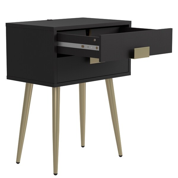 Modern Design Accent Table with Drawers