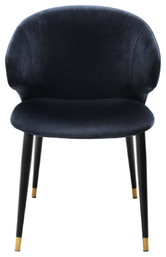 Blue Velvet Dining Chair  Eichholtz Volante   Midcentury   Dining Chairs   by Oroa   Distinctive Furniture  Houzz