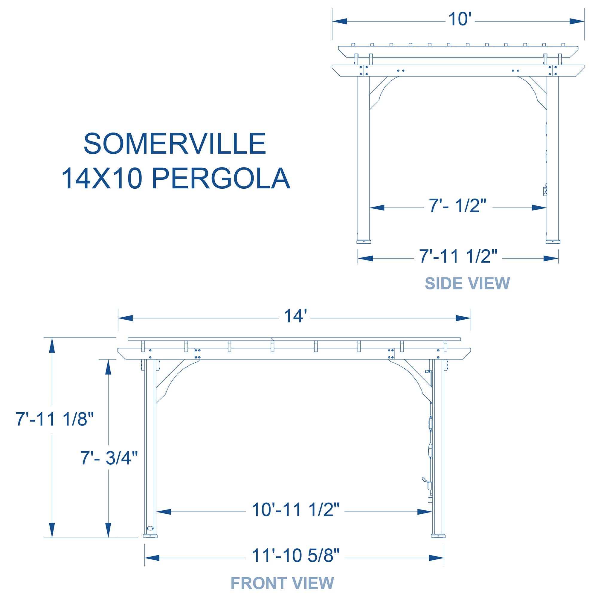 Backyard Discovery Somerville 14' x 10' Cedar Pergola with Electric