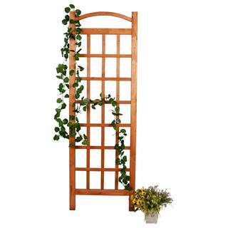 Leisure Season 72 in. Wooden Arched Square Lattice Trellis ALT2472