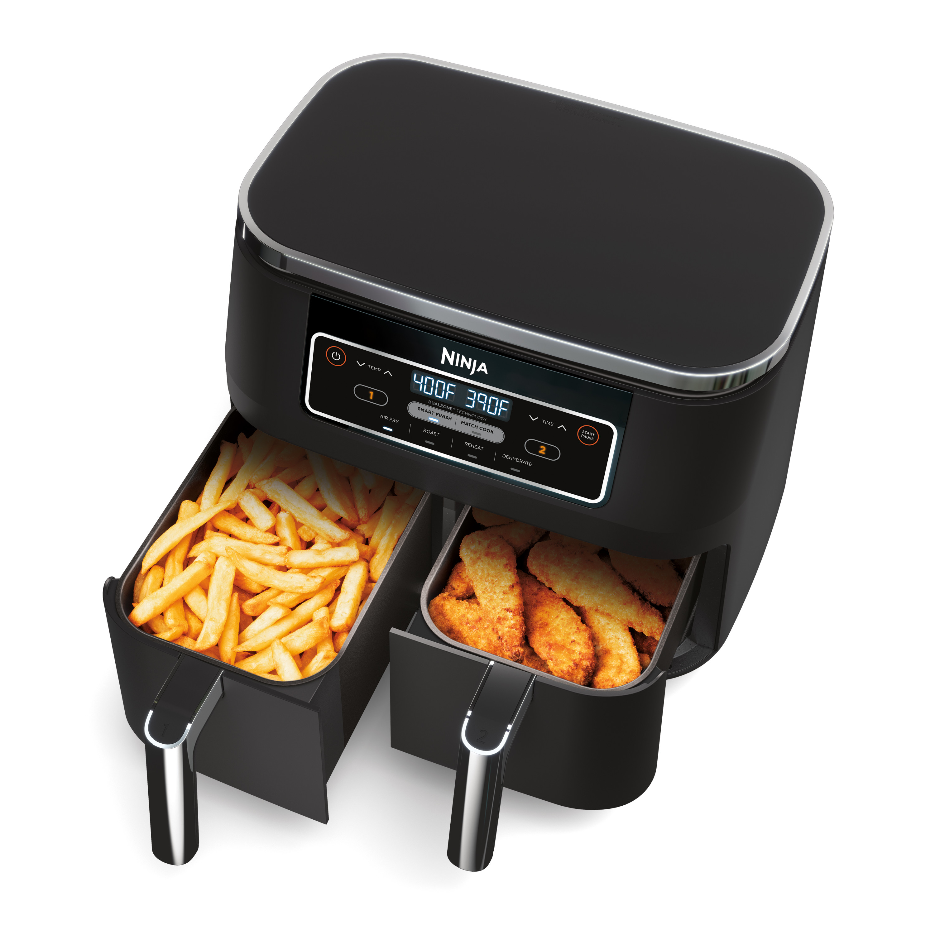 Ninja Foodi 4-in-1 8-Quart. 2-Basket Air Fryer with DualZone Technology- Air Fry， Roast， and more