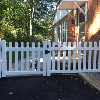 Weatherables Chelsea 4 ft. W x 3 ft. H White Vinyl Picket Fence Gate Kit SWPI-3-3X48