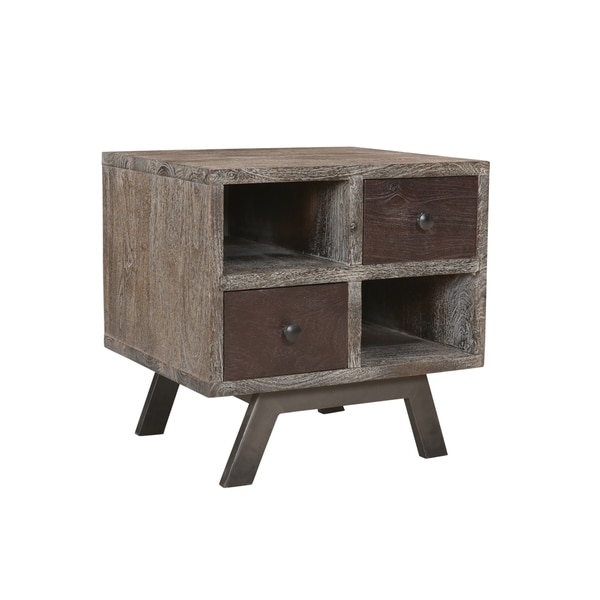 Frank Collection Grey Mango Wood End Table