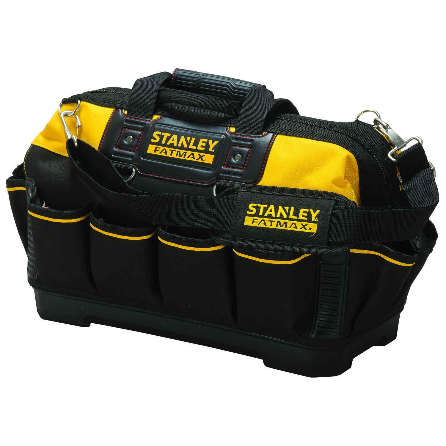 Stanley FatMax 10 in. W X 12 in. H Polyester Tool Bag 16 pocket Black/Yellow 1 pc