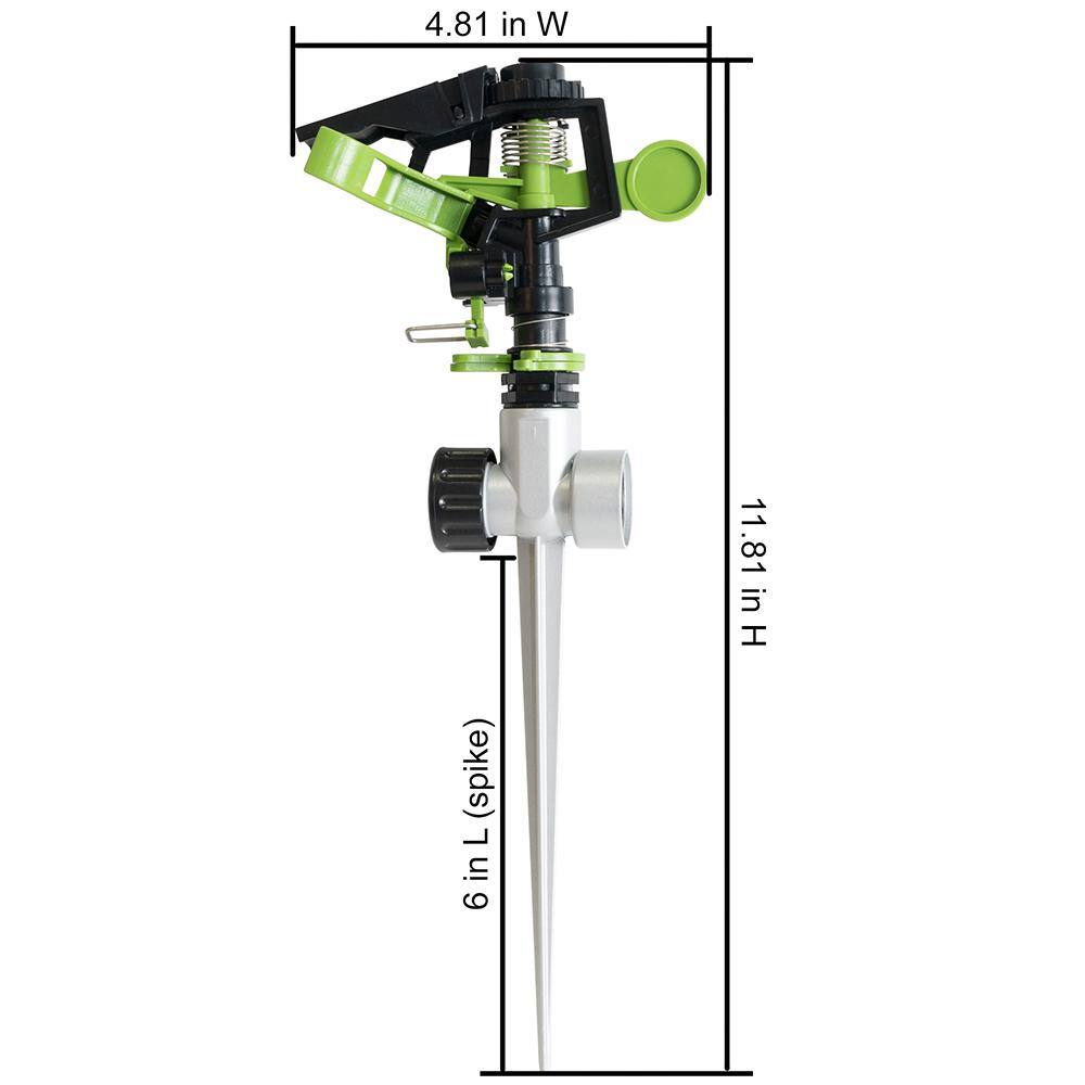 Ames 3-Piece Revolving Sprinkler Set with 2 Pulsating Spike Style and one 3-Arm Rotating Sprinkler System 20216900