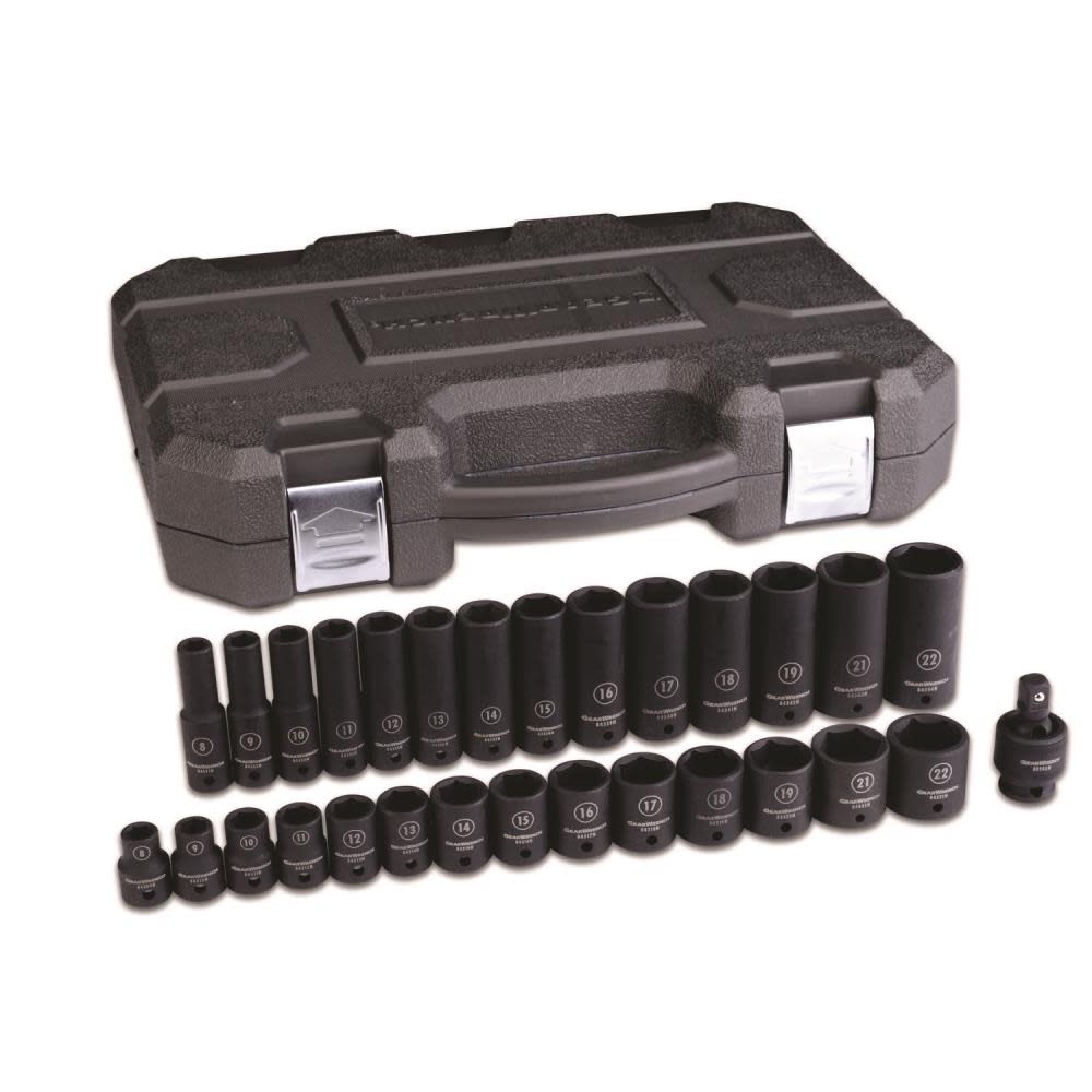 GEARWRENCH Impact Socket Set29 pc. 3/8 In. Drive 6 Point Metric Standard/Deep 84925N from GEARWRENCH