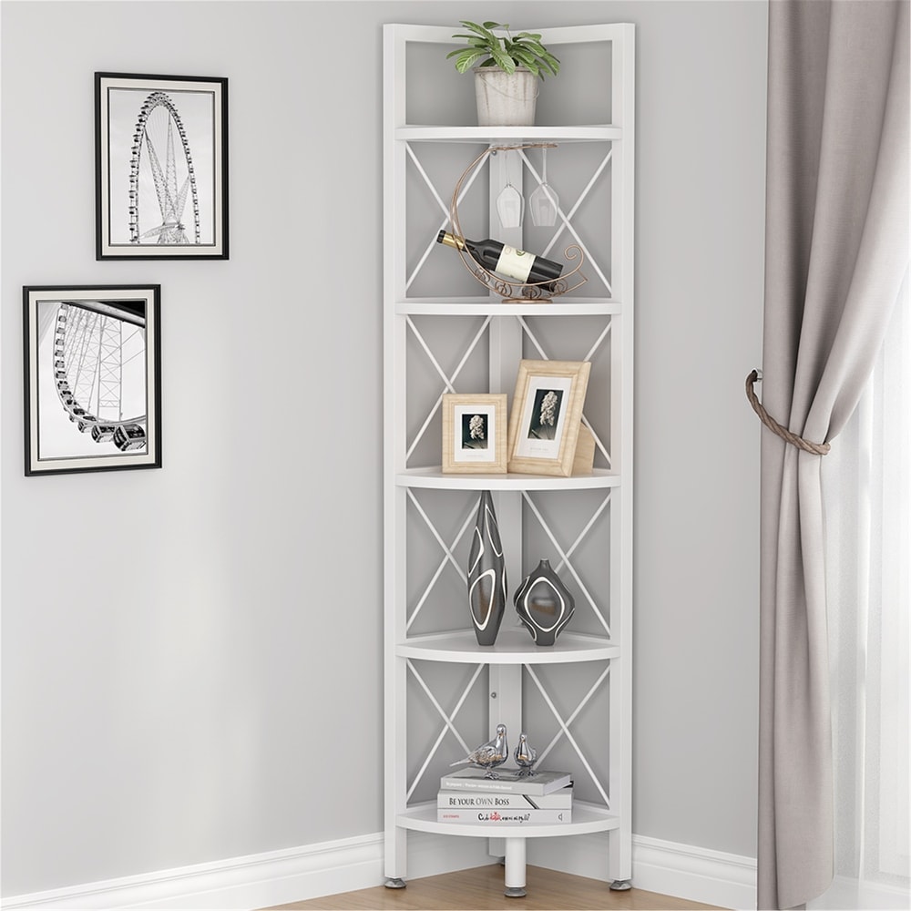 5 Tier Corner Shelf  Bookshelf  Corner Storage Rack