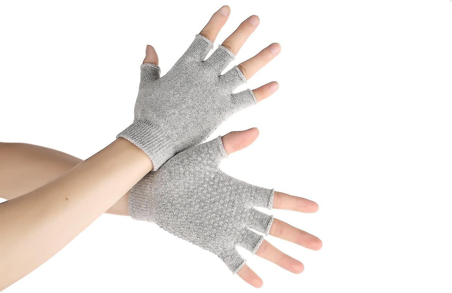 2 Packs Of Non Slip Fingerless Yoga Gloves Exercise Gloves Workout Gloves