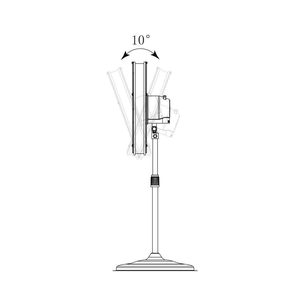 Commercial Electric Adjustable-Height 20 in. Shroud Oscillating Pedestal Fan SFSD1-500BIW