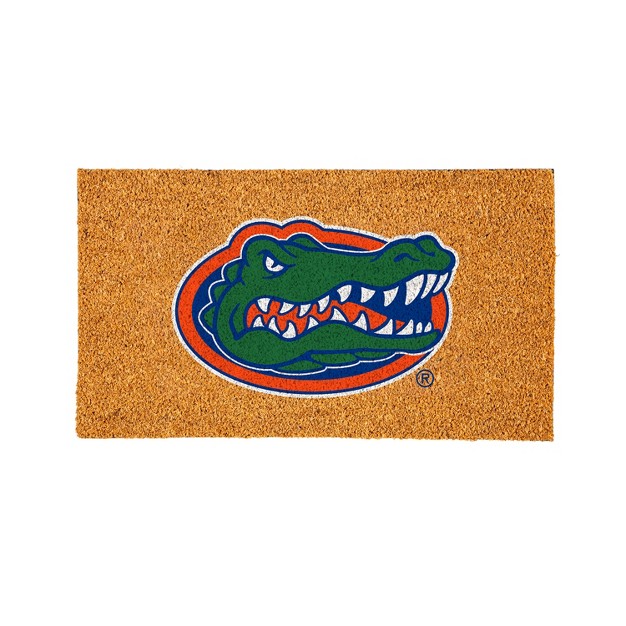 Evergreenncaaflorida Gators Logo Natural Coir 28 X 16 Inches Indoor Outdoor Doormat