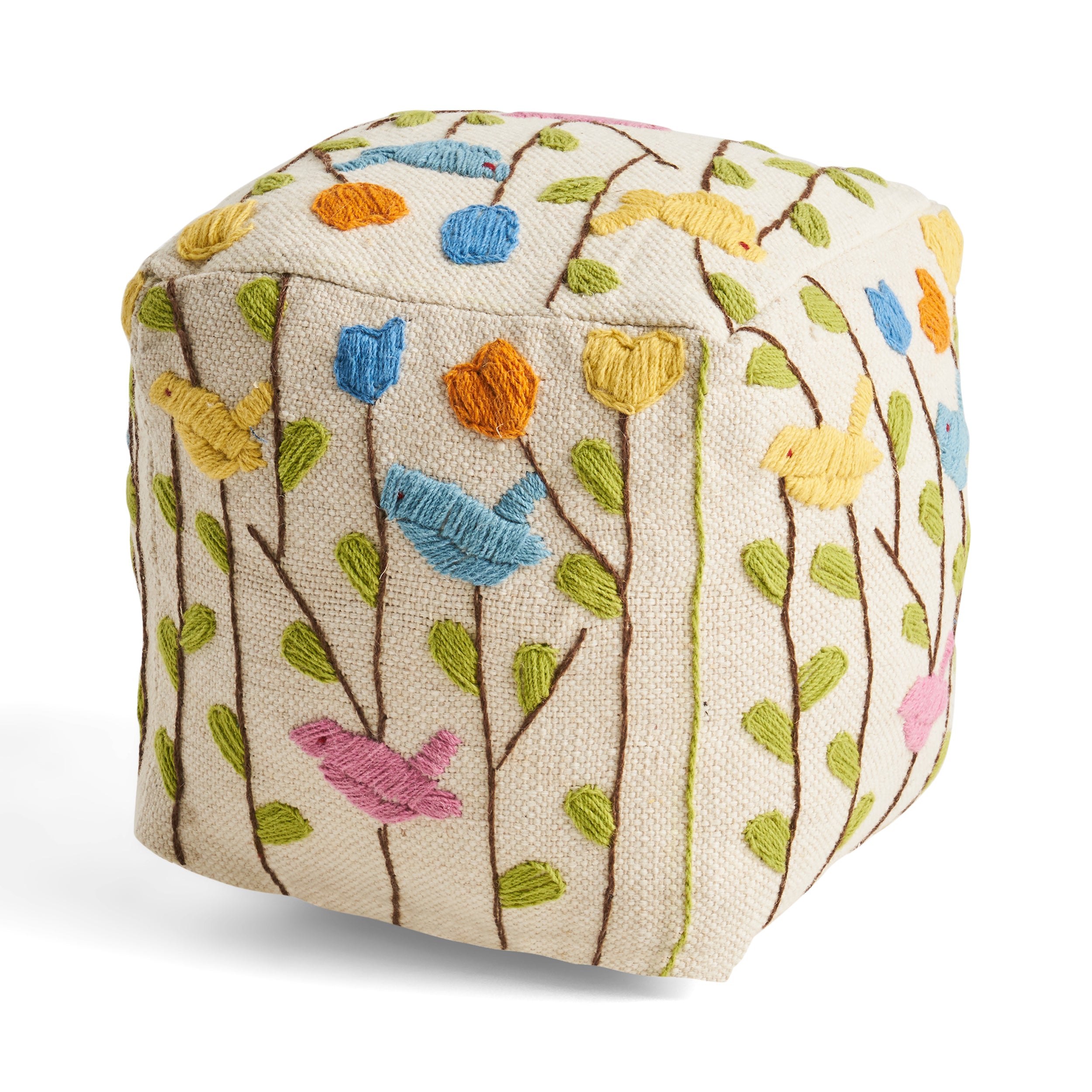 Zeki Boho Wool Ottoman Pouf