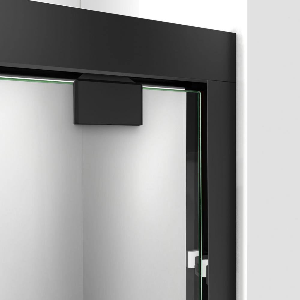 DreamLine Encore 56 to 60 in. x 76 in. Semi-Frameless Sliding Shower Door in Satin Black SHDR-1660760-09