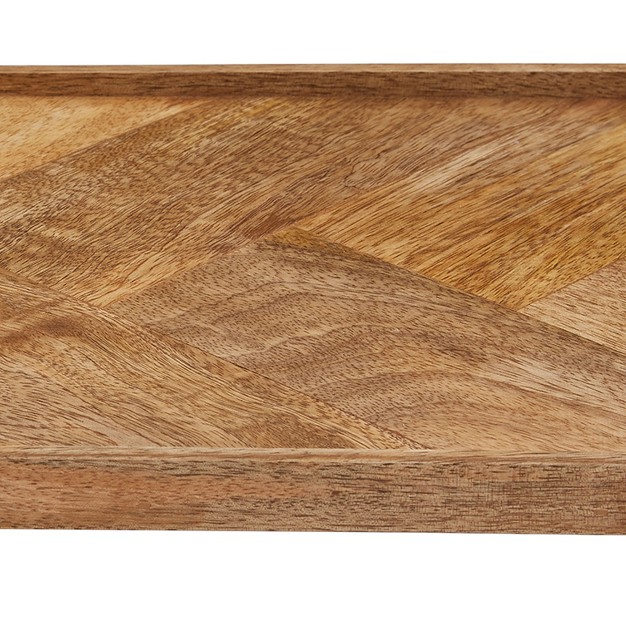 Split P Herringbone Footed Serving Board Large