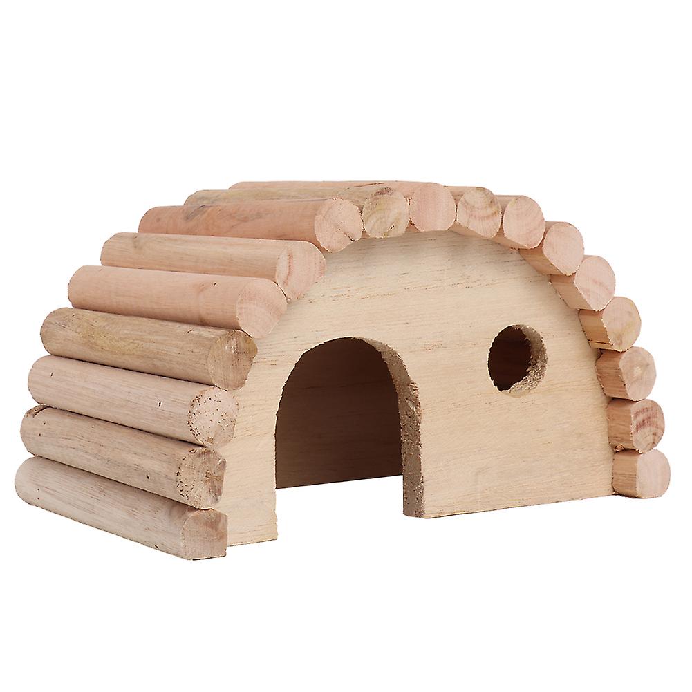 Wooden Hamster Arch Bed Small Animal Warm House Hamster Nest Wooden Toy