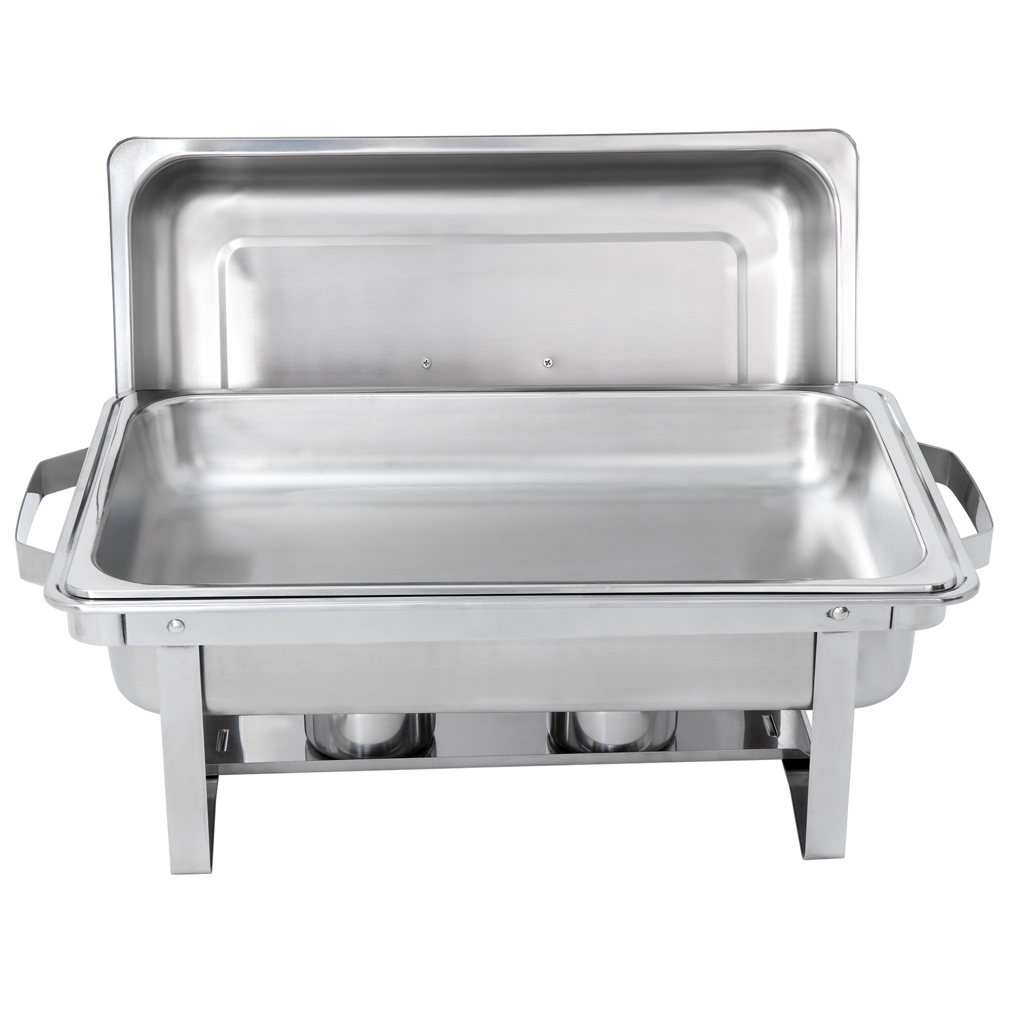 SuperDeal Set of 2 Chafing Dish 8 Quart Rectangle Tray Alcohol Warmer Buffet Catering Silver