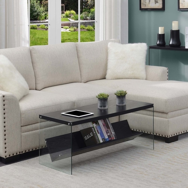 SoHo Coffee Table with Shelf， Black