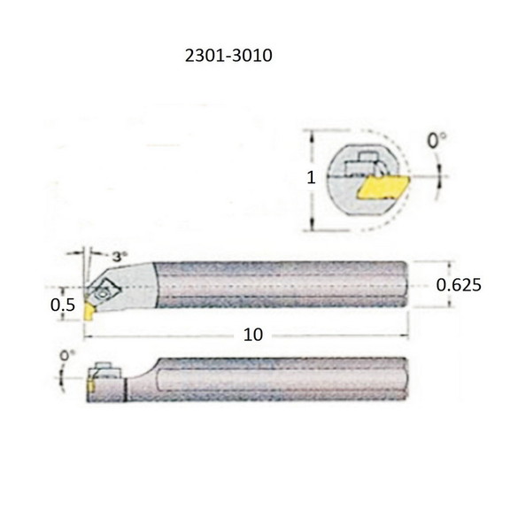 ABS Import Tools S10S TNER2 RIGHT HAND INTERNAL TH...