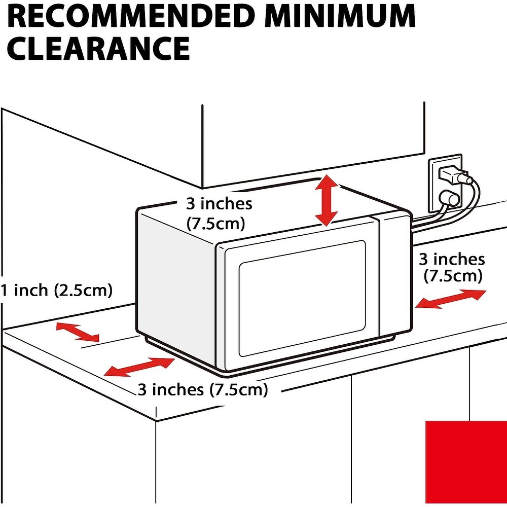 Small Countertop Microwave Oven With 6 Auto Menus  Kitchen Essentials  Mute Function   ECO Mode  0.9 Cu Ft