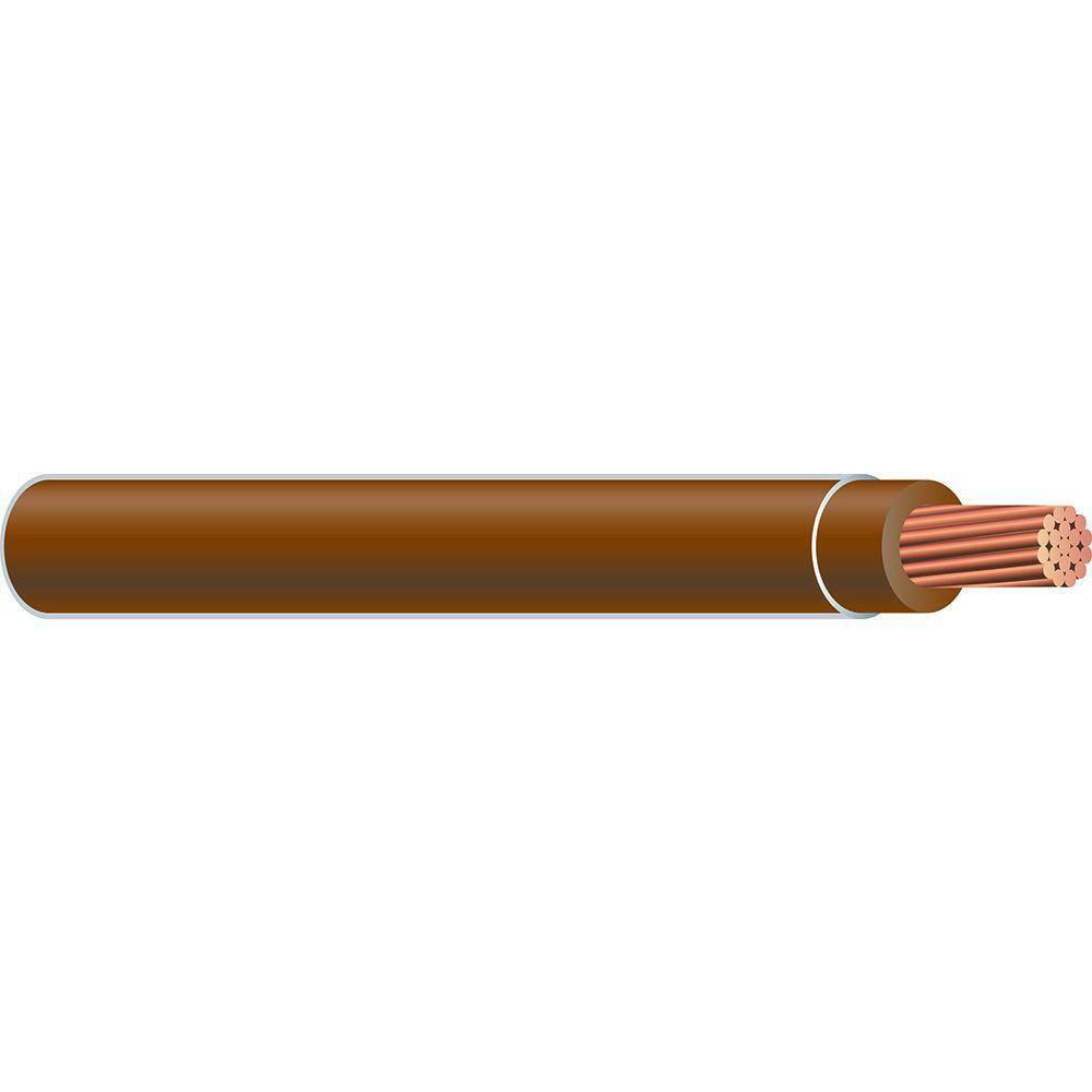 Southwire 1000 ft. 6 Brown Stranded CU SIMpull THHN Wire 26069505