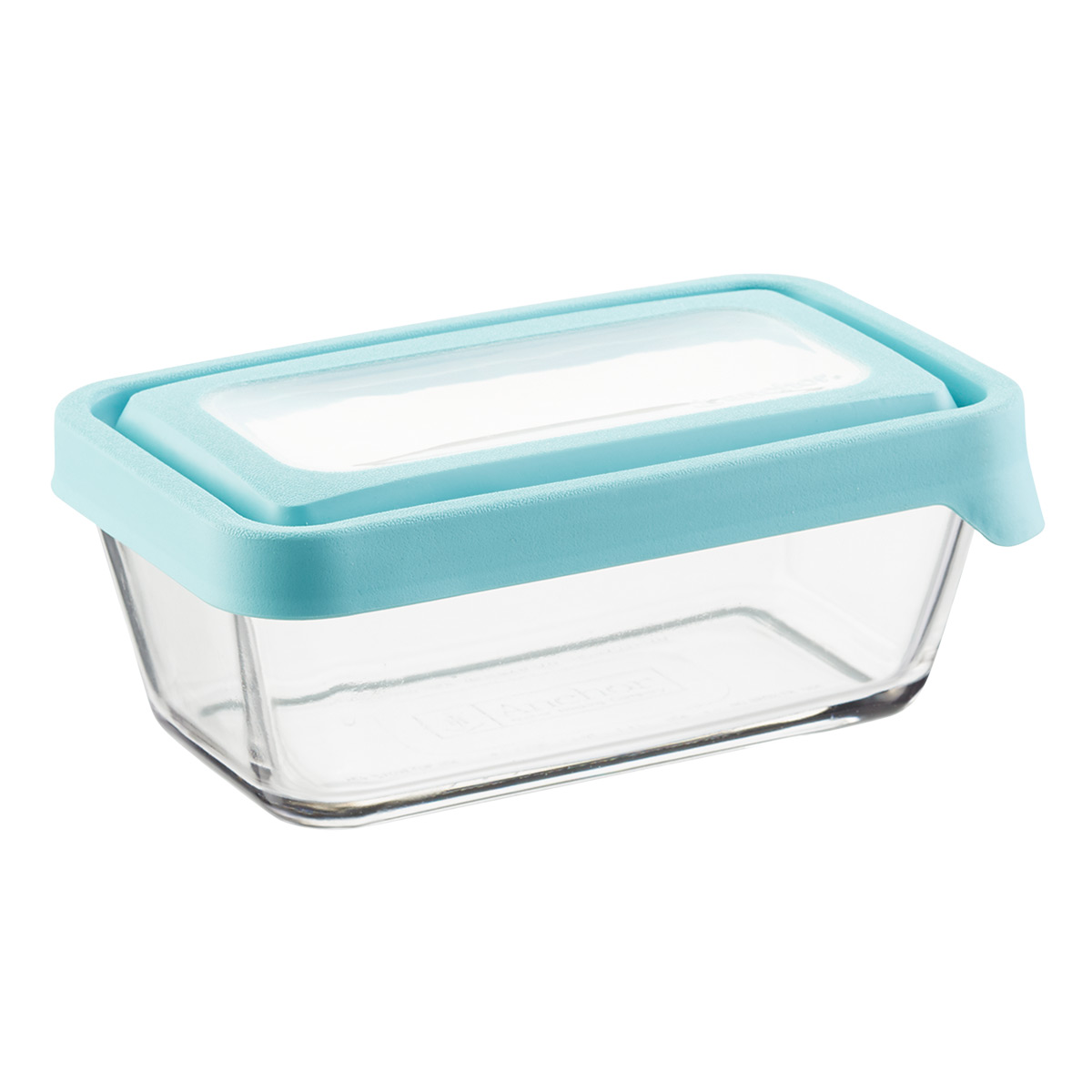 Anchor Hocking Glass TrueSeal Rectangle Food Storage Containers with Blue Lids