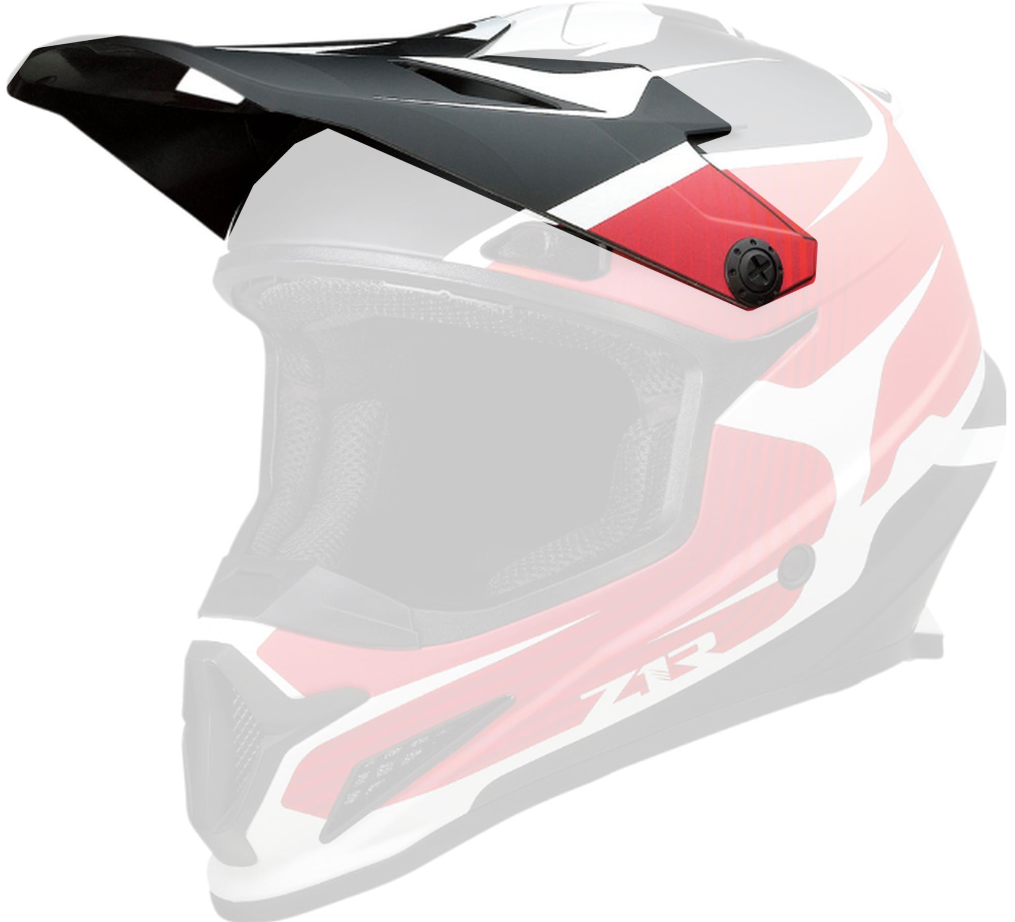 Z1R Rise Helmet Replacement Visor/Peak Flame Red