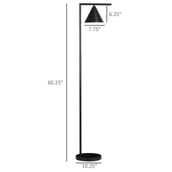 HOMCOM Modern Floor Lamps for Living Room, Standing Lamp for Bedroom with Adjustable Head (Bulb not Included)