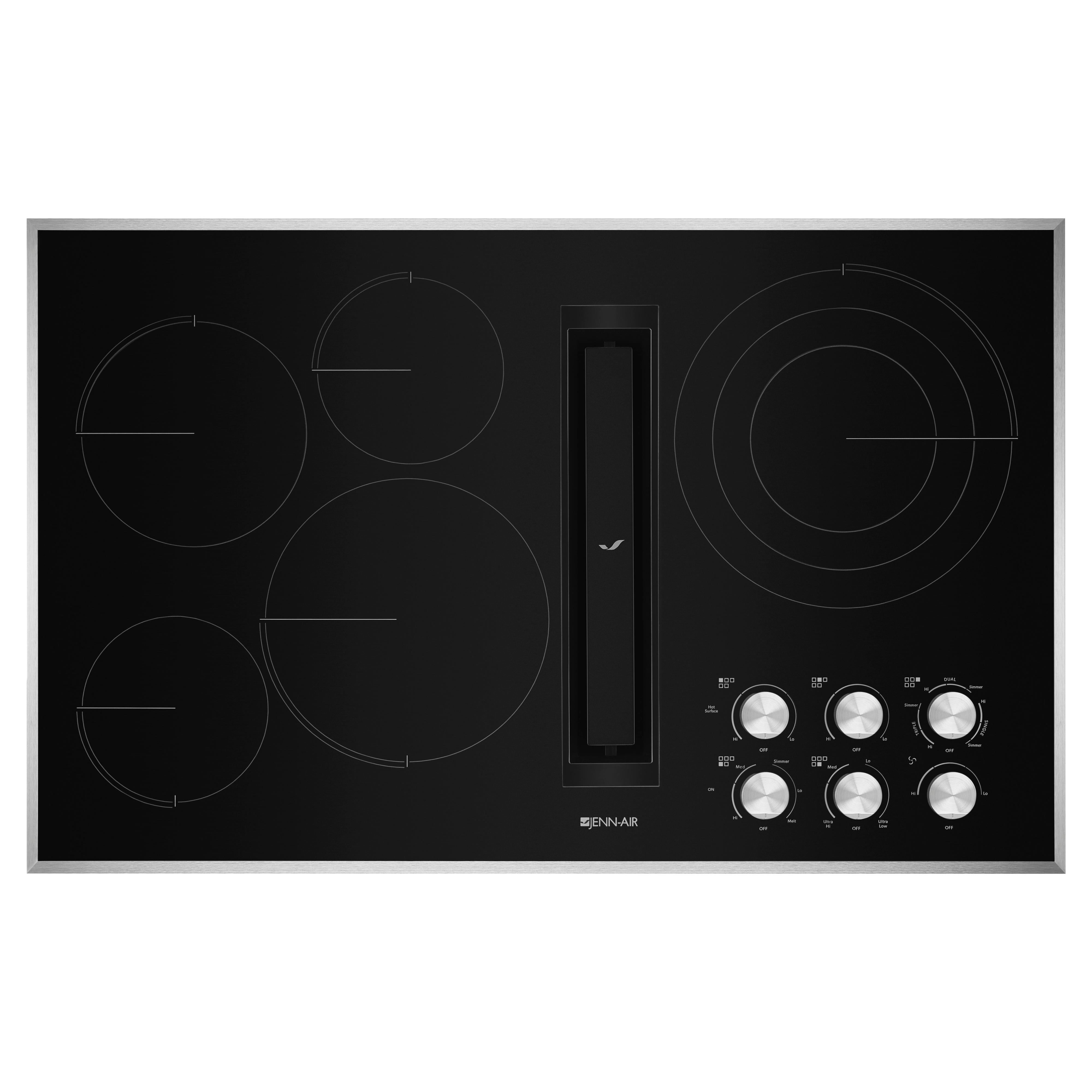 JennAir 36-inch Built-In Electric Cooktop with JX3�Downdraft Ventilation JED3536GS